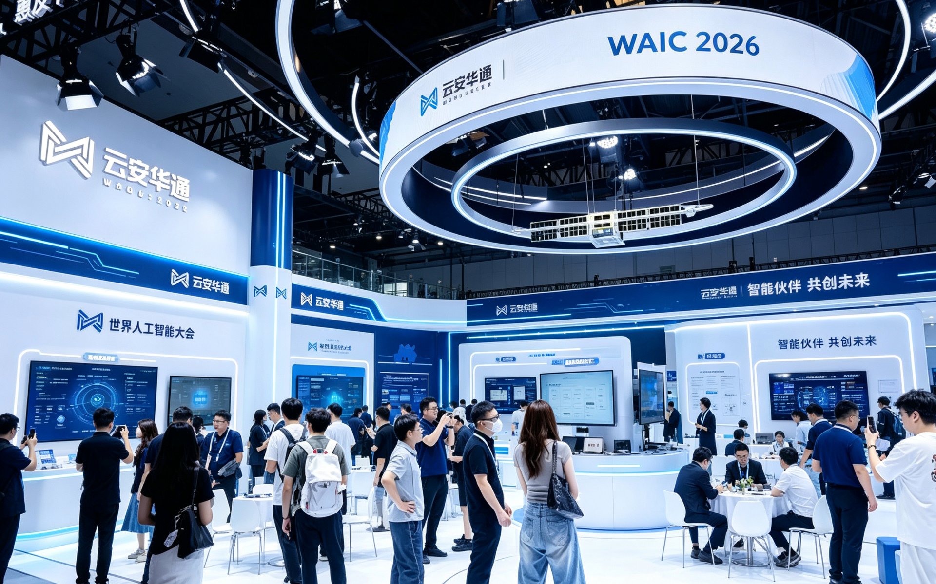 WAIC 2026 云安华通展台观众交流